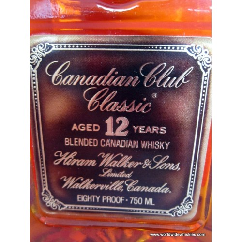 Vintage Whiskey Glass Set Canadian Club Classic Aged 12 Years