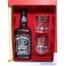 Jack Daniels OLD No.7 Whiskey 75cl Bottle / Tin Box Glass Set 