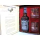 Jack Daniels OLD No.7 Whiskey Bottle Fake Seal  / Tin Box Glass Set