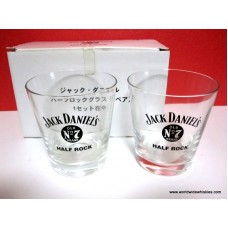 Jack Daniels Half Rock 2 Glass Set Boxed